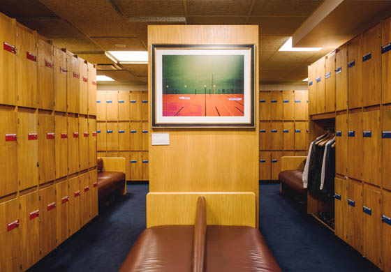 Locker room at the Cambridge Club