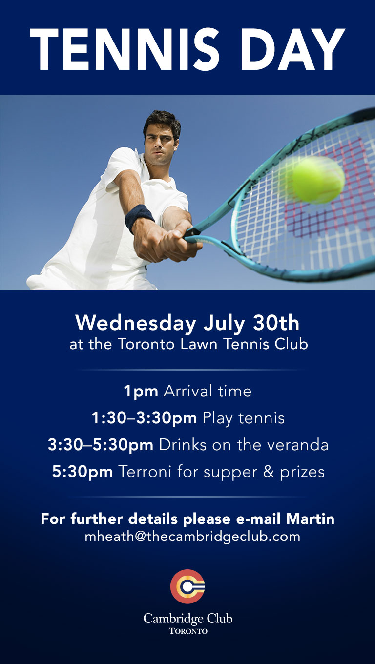Tennis Day - Wednesday, July 30th